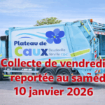 Collecte des ordures ménagères et emballages recyclables reportée au samedi 10 janvier 2026